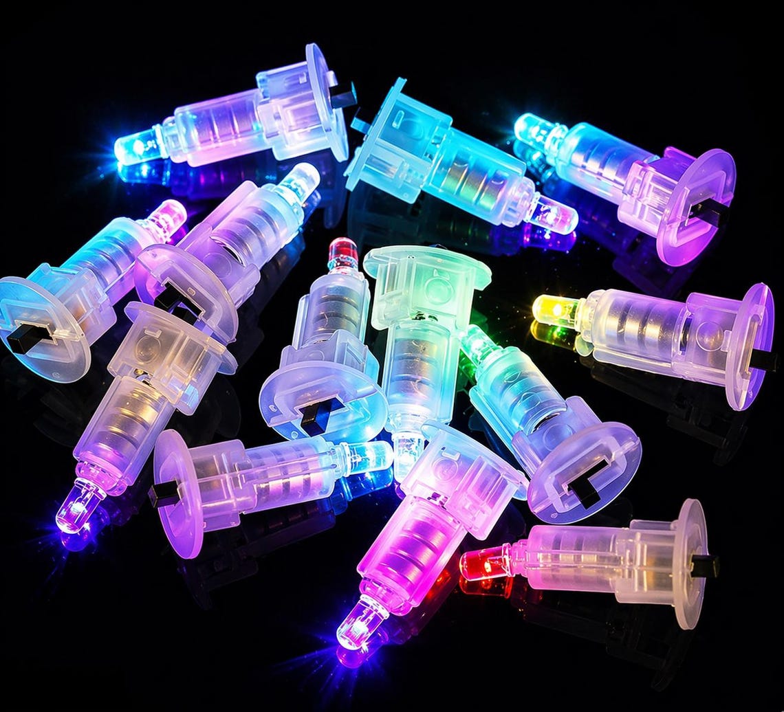 5PCS Mini LED Light Kit, Assorted Colors (2 Yellow, 2 RGB, 1 White ...