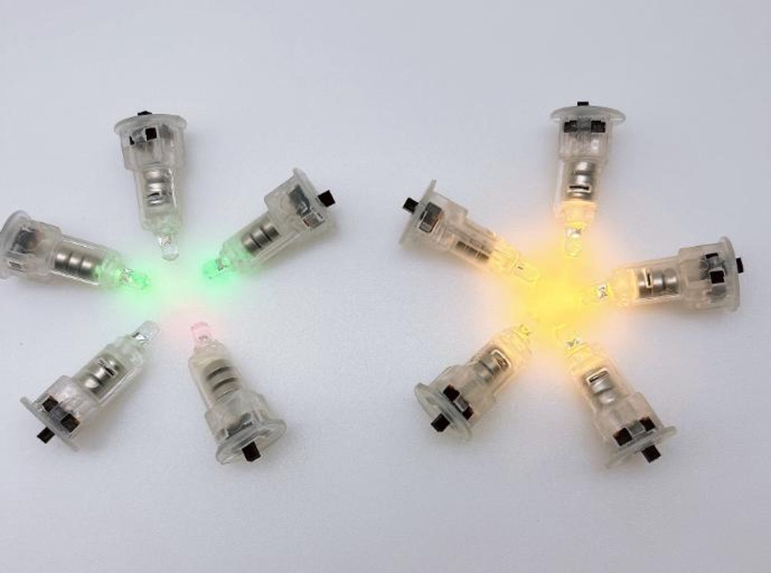 12PCS Mini LED Light Kit, Assorted Colors (4 Yellow, 3 Green, 3 Blue, 2 ...