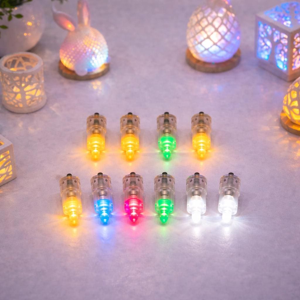 10PCS Mini LED Light Kit, Assorted Colors (4 Yellow, 4 RGB, 2 White ...