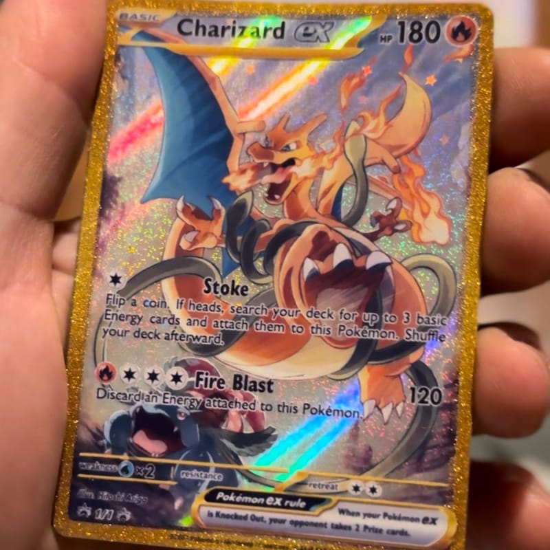 Thick Charizard Card - Etsy
