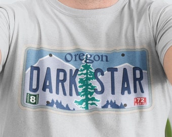 Dark Star Oregon License T shirt /  Mongo Arts / Super Soft ECO Friendly Tultex / Oregon Tribute / Shakedown Lot T Shirt
