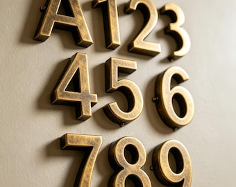 Custom Antique Metal House Numbers | Mix Match Digits & Letters, High Quality, Timeless.