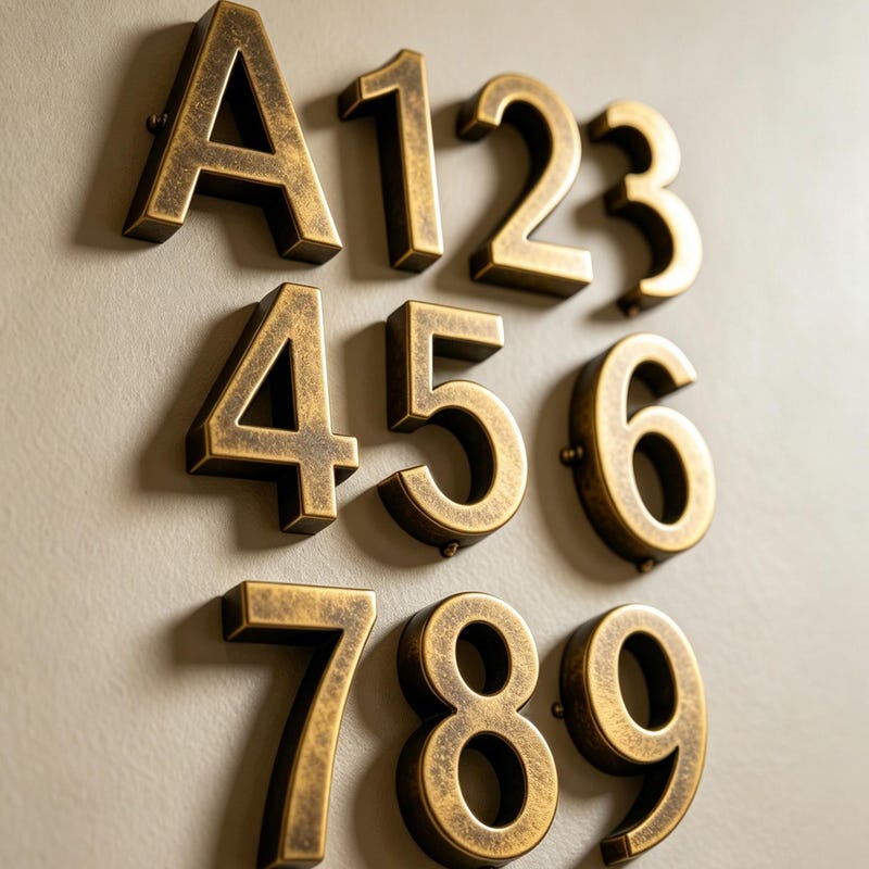Brass Victorian Numbers - Etsy