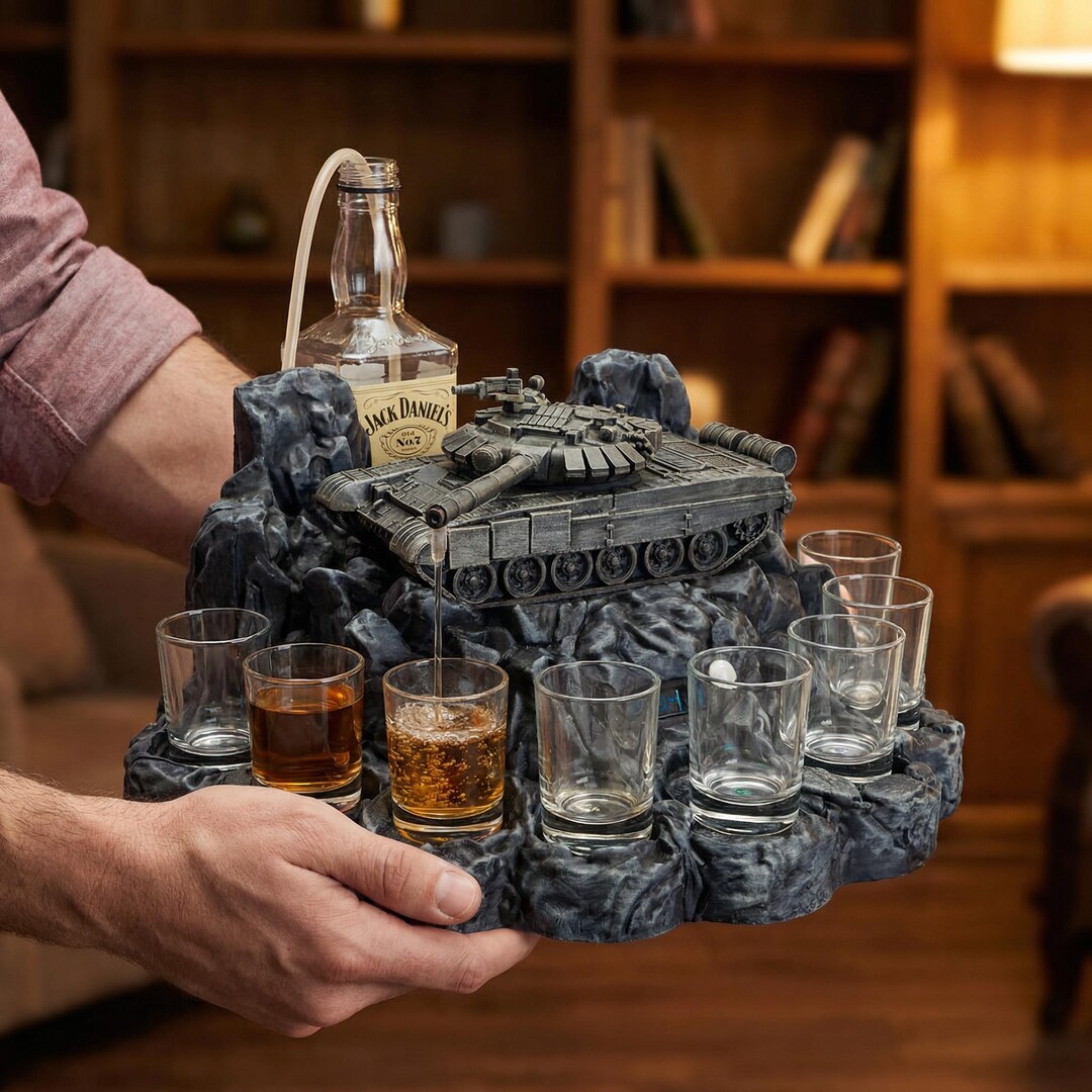 Battletech Tank Whiskey Decanter - Custom Liquor Dispenser and Shot ...