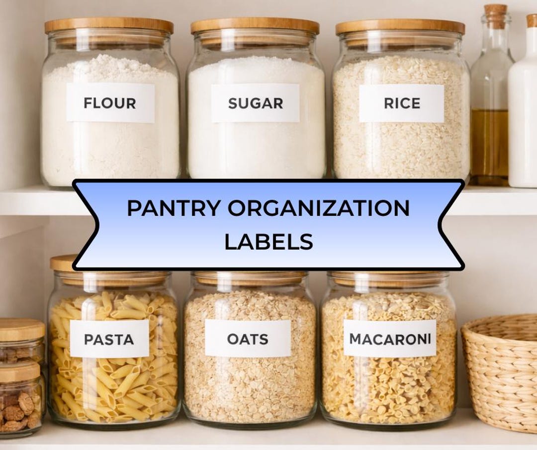 Minimalist Pantry Labels | Editable Kitchen Organization (digital ...