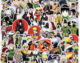 50pc NaruSasu Funny Manga Sticker Pack | Waterproof Vinyl Anime Decals for Kindle & Laptops | Humorous Fan Art Bundle