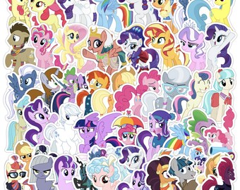 50pc Pony Funny Manga Sticker Pack | Waterproof Vinyl Anime Decals for Kindle & Laptops | Humorous Fan Art Bundle