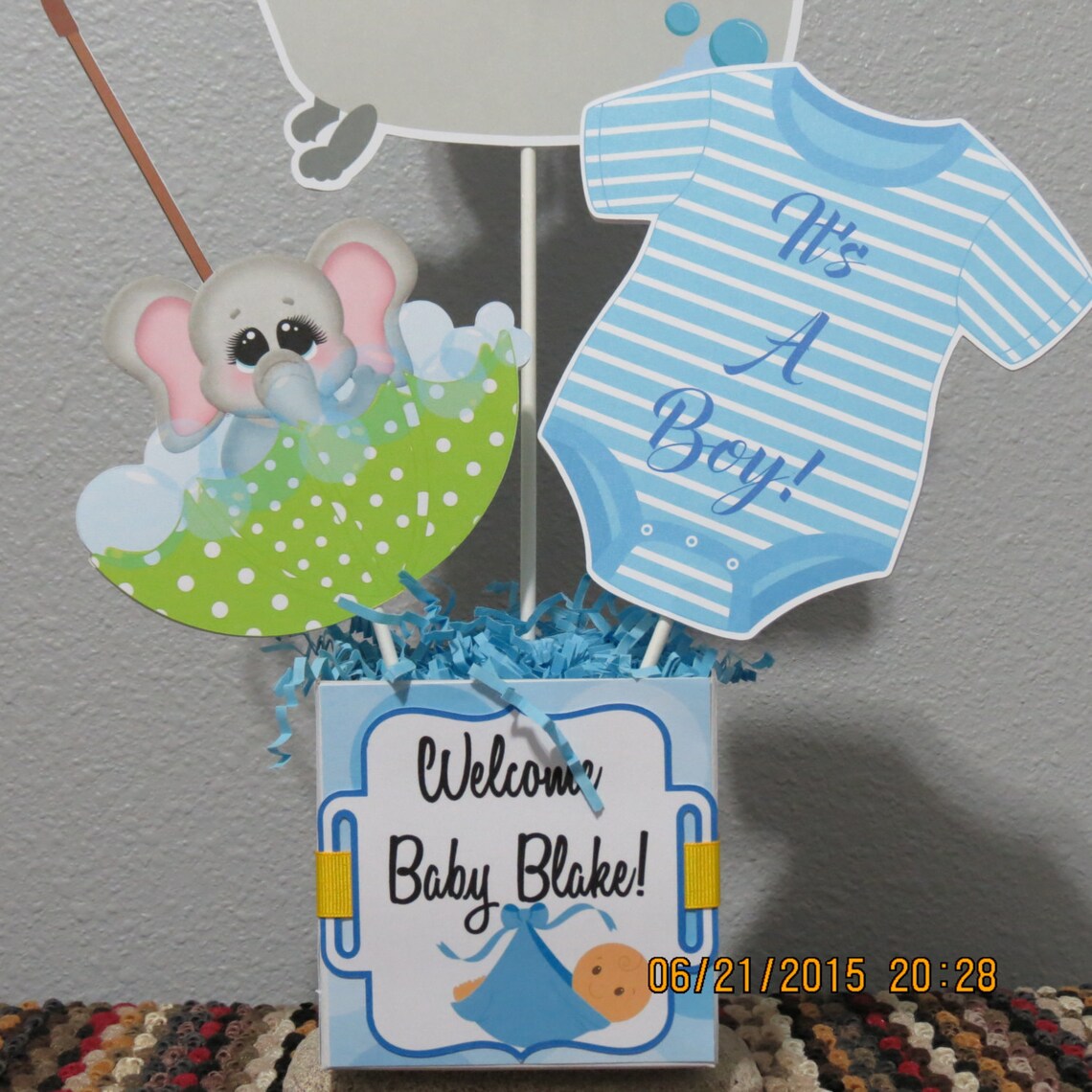 It's a Boy Centerpiece Etsy