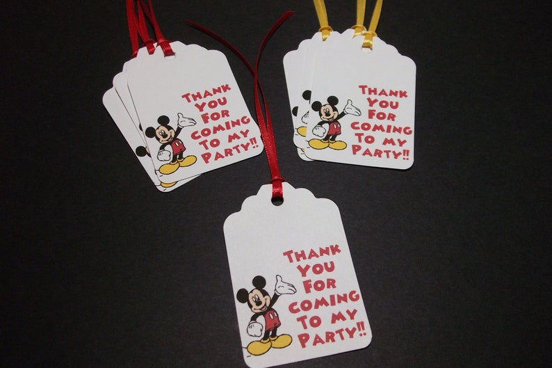 Mickey Mouse Gift Tags | Etsy