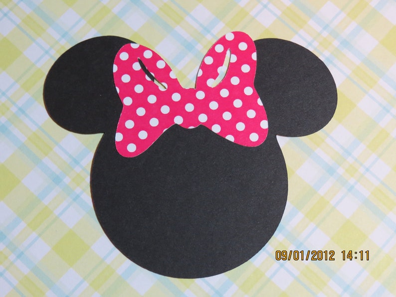 3 Minnie Mouse Silhouette with Bow | Etsy