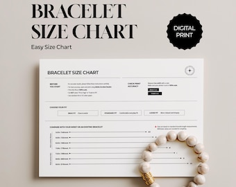 Printable Bracelet Size Chart | Instant Fit Guide (Inch & mm PDF)
