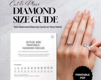 Diamond Size Guide | Actual Size Circles for Hand Comparison (PDF)
