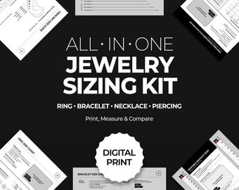 All-in-One Jewelry Size Guide | Ring, Bracelet, Necklace & Piercing Sizer + Size Charts (Printable PDF)