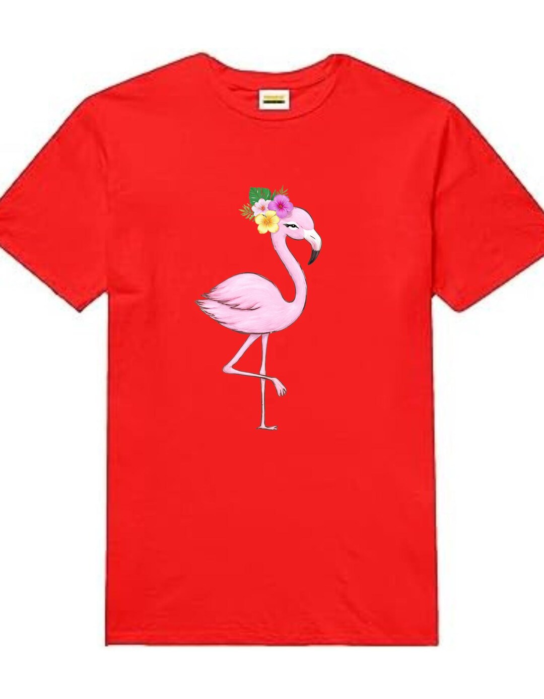 Flamingo PNG Design Tropical Bird Floral Graphic Cute Pink Flamingo 