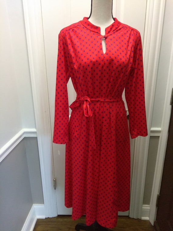 British Lady Vintage Label Vibrant Print Dress! - image 6