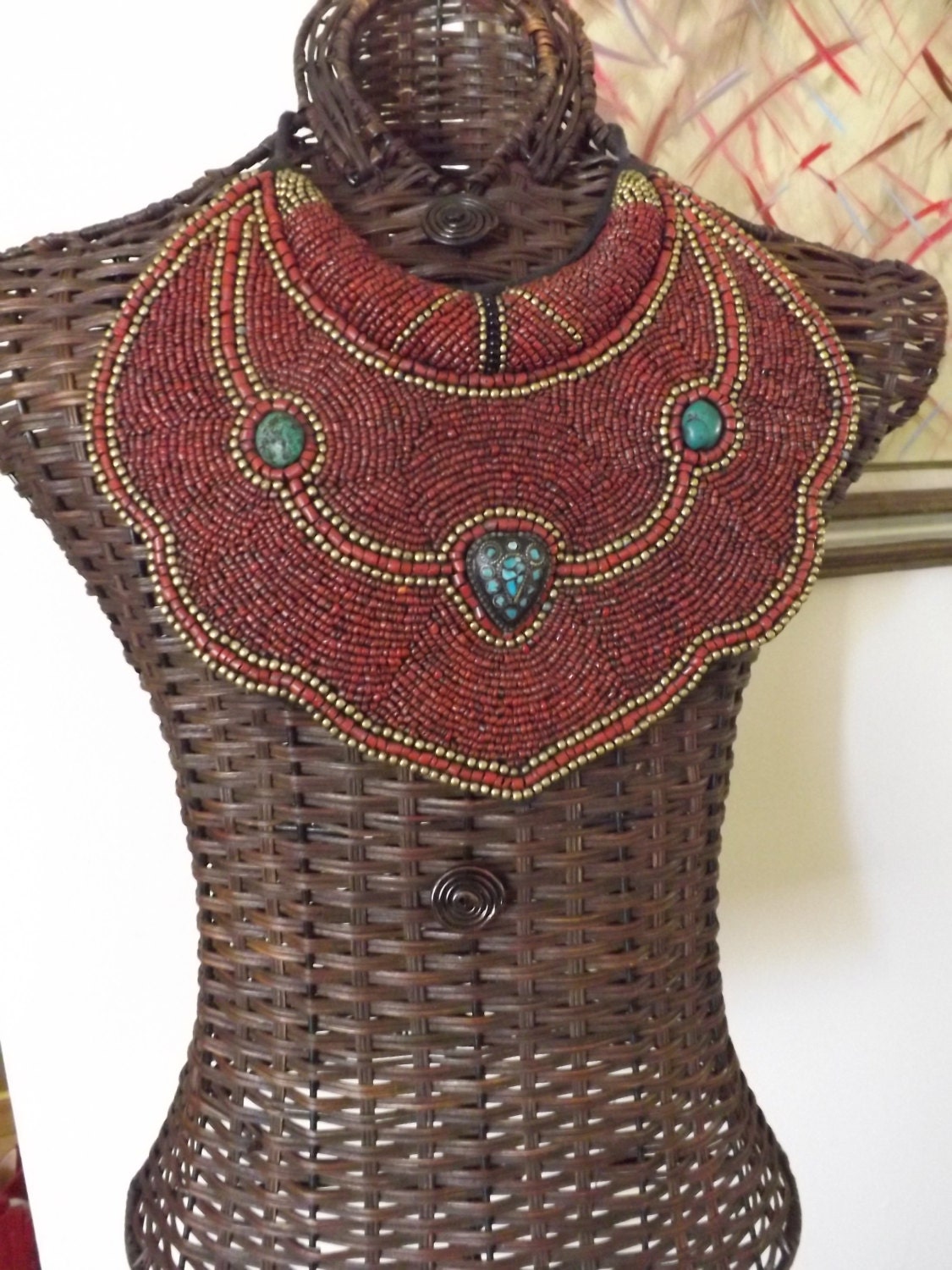 Price Slashed African breastplate Beaded Etsy Sweden