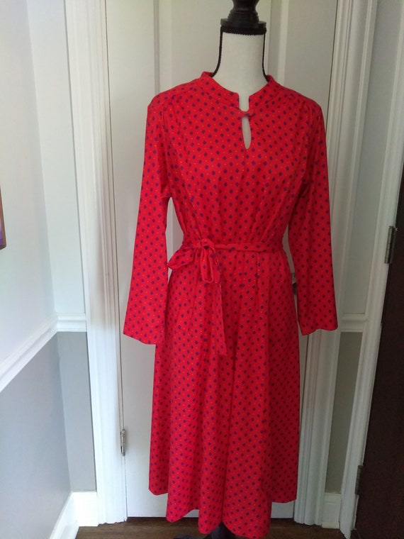 British Lady Vintage Label Vibrant Print Dress! - image 2