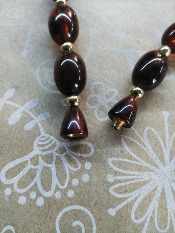 Thermoset Root Beer Lucite Beads Gem