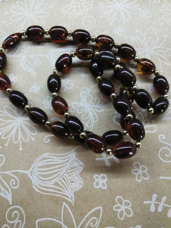 Thermoset Root Beer Lucite Beads Gem