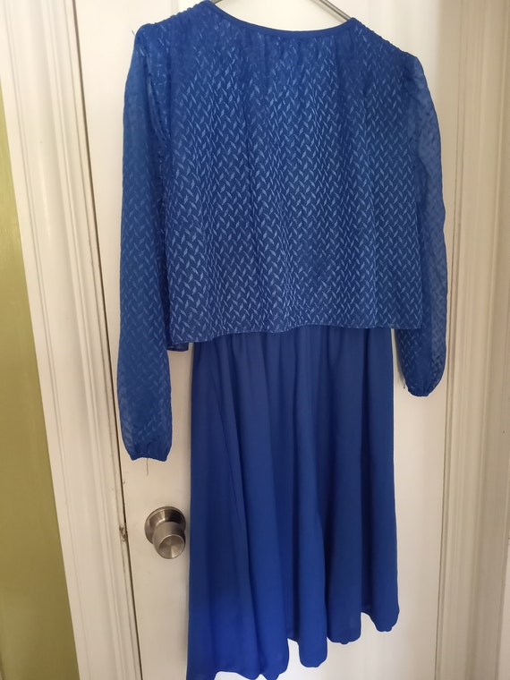 Vintage Jenny Petites Royal Blue Dress-Plus Size - Gem