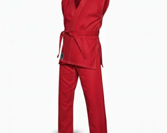 Red Karate Gi | Sleeveless Martial Arts Uniform