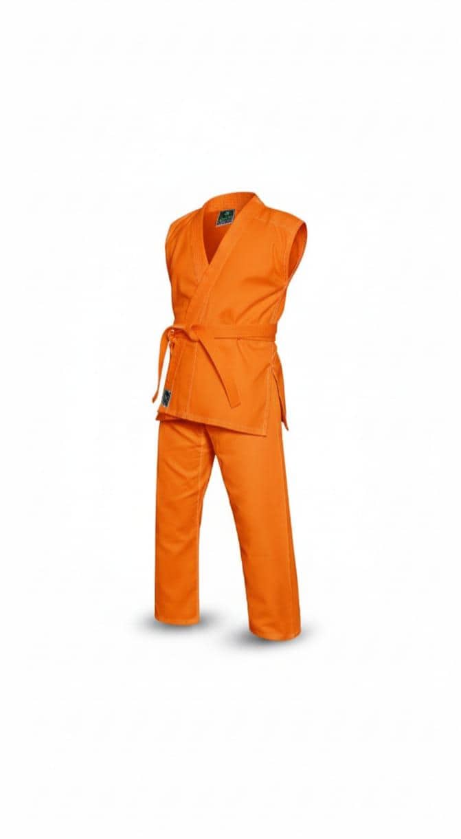 Karate Robe Orange Orange Sleeveless Karate Gi | Lightweight Martial Arts Uniform - Etsy
