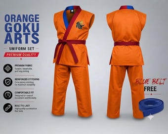Orange Goku Arts Uniform Set | Anime Inspired Karate Gi, Cosplay Costume