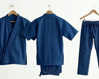 Blue Martial Arts Uniform – 100% Cotton Canvas Training Suit