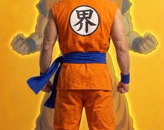 Goku Cosplay Gi – Realistic DBZ Martial Arts Uniform with King Kai Logo