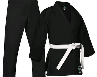 Black Karate Gi Uniform | Martial Arts Training Suit for Adults & Kids
