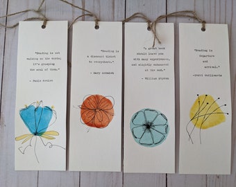 Watercolor Bookmark Set