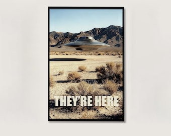 Bob Lazar UFO Movie Poster, Flying Saucer Cinematic Print, Polish Film Art (Unframed)