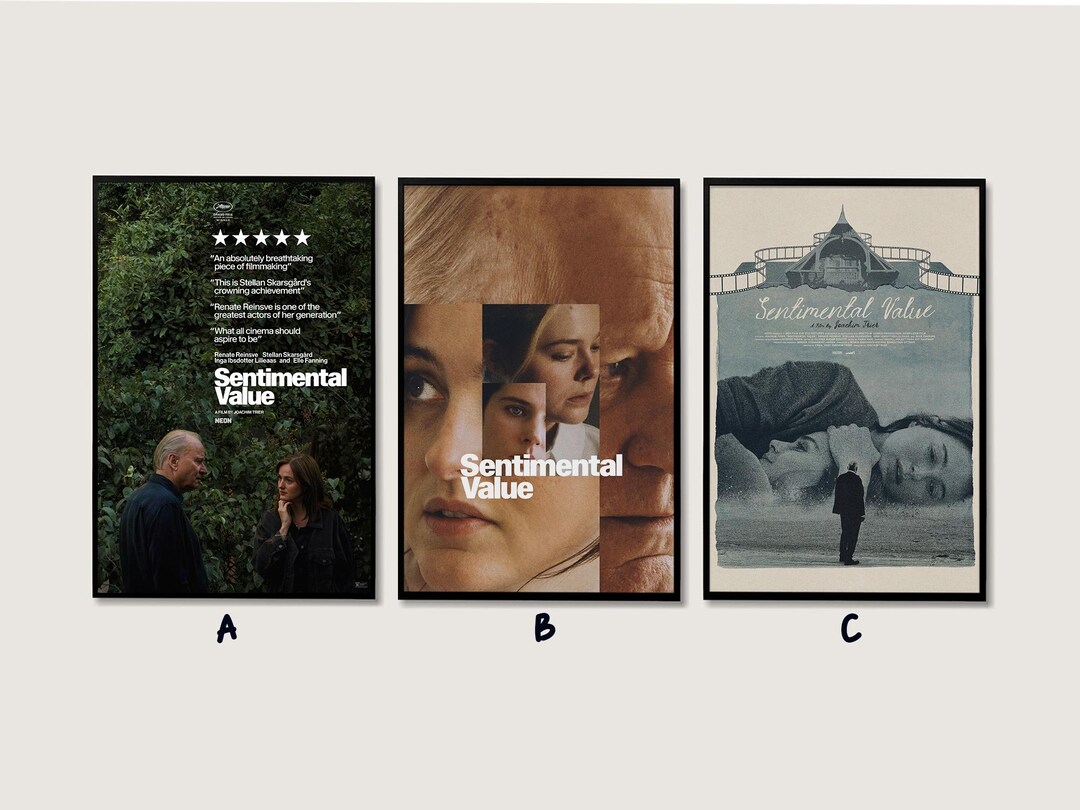 Sentimental Posters Sentimental Value Movie Poster, Cinematic Film Wall Art, Canvas Print ...