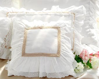 Heißer Luxus Kissenbezug, Spitze Europäische Stickerei Rüsche, Kissenbezug Handgefertigte Bettwäsche, Kissenbezug, Sofa, Kissen Kissenbezüge
