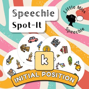 K-ljud (initialposition) Speechie Spot-It / Dubbelkortspel // TALMETOLOGI SLP (utskrivbar pdf-fil)