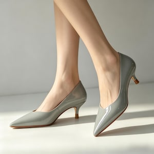 Women Evening Grey Dress Shoe - Etsy Women Evening Grey Dress Shoe - Etsy