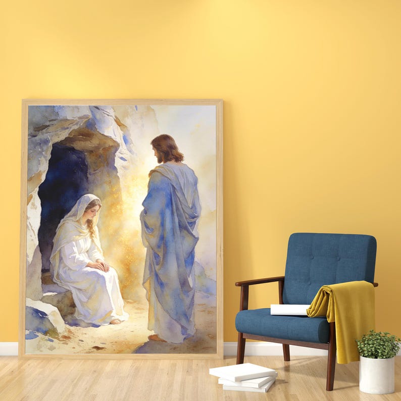 Jesus Appears to Mary Magdalene Wall Art: Resurrection Print (300 DPI ...