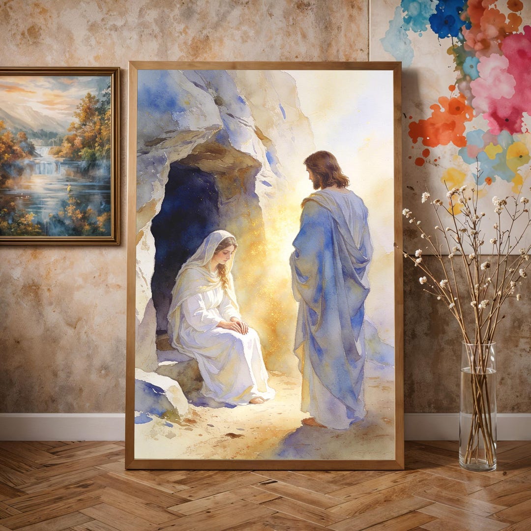 Jesus Appears to Mary Magdalene Wall Art: Resurrection Print (300 DPI ...