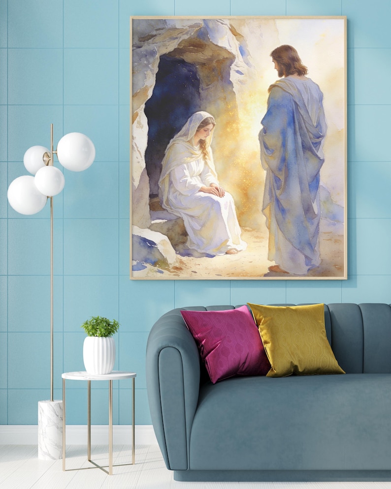 Jesus Appears to Mary Magdalene Wall Art: Resurrection Print (300 DPI ...