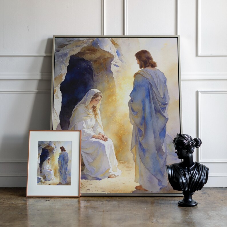 Jesus Appears to Mary Magdalene Wall Art: Resurrection Print (300 DPI ...