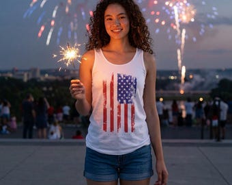 America 250 | American Flag Tank Top | Patriotic USA Stars Stripes Tank