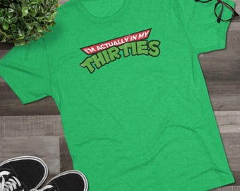 I'm Actually In My Thirties Tri-Blend T-shirt | Retro Comic Style