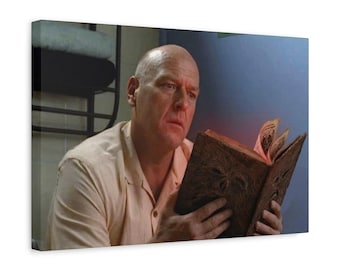 Hank liest Necronomicon Leinwand - Badezimmer Kunst