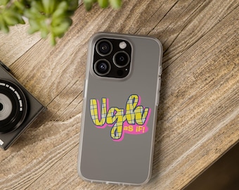 Gelb karierte "Ugh As Ob" Handyhülle | Clueless inspiriert Flexi Case