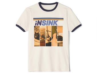 INSINK Vintage Cats Panel Ringer T-Shirt