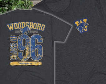 Woodsboro High Class of 96 Tri-Blend Tee | Vintage Scream School Reunion Shirt