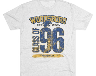 Woodsboro High School Class of 96 Tri-Blend Tee | Vintage Scream Year Crew Shirt