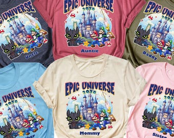 Epic Universe Personalized Trip Shirt,  Epic Universe  Custom Shirt 2026, Epic Universe Family Shirt