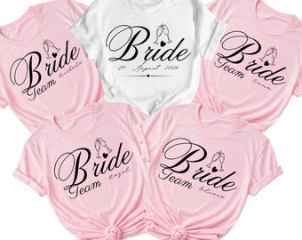 Team Bride Shirt, Bride Squad Outfit, Bride Shirt,  Bachelorette Party T-Shirts, Bridal Party Shirts