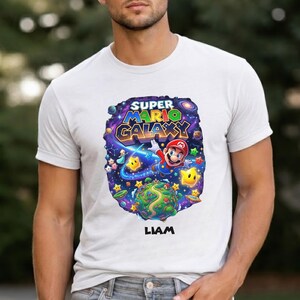Personalized Super Mario Galaxy Shirts, Mario Galaxy Movie All Characters Shirts, Family Matching Tee immagine 8